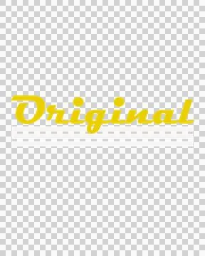 Yellow original sentence text with white underline with transparent background Stock Illustration