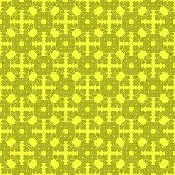 Yellow Ornamental Seamless Line Pattern Illustrazione stock