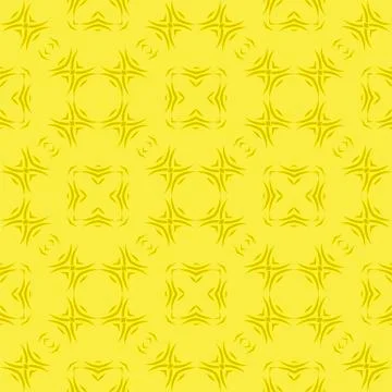 Yellow Ornamental Seamless Line Pattern Illustrazione stock
