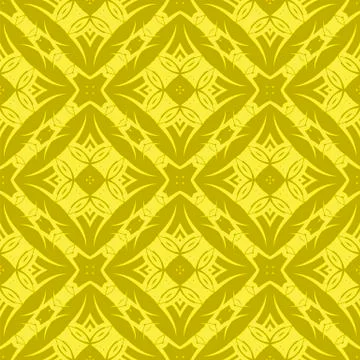 Yellow Ornamental Seamless Line Pattern Illustrazione stock