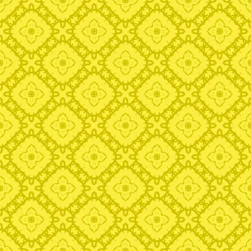 Yellow Ornamental Seamless Line Pattern. イラスト素材