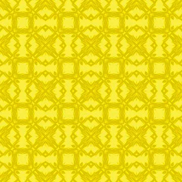 Yellow Ornamental Seamless Line Pattern イラスト素材