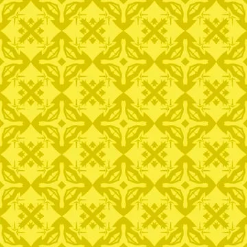 Yellow Ornamental Seamless Line Pattern Illustrazione stock