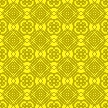 Yellow Ornamental Seamless Line Pattern 스톡 일러스트