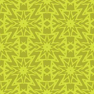 Yellow Ornamental Seamless Line Pattern イラスト素材
