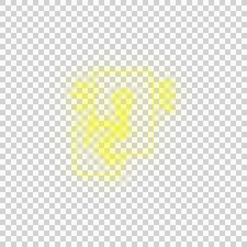 Yellow outline of a card isolated on transparent background Иллюстрация