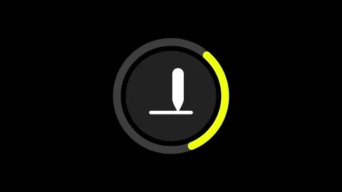 Yellow Outline Level Dial Stock Footage 335591727