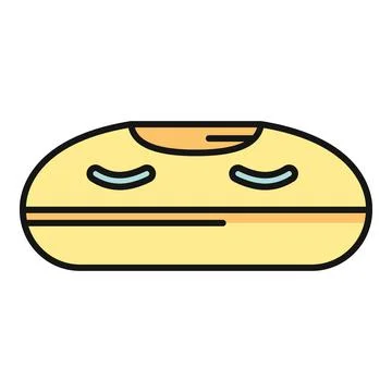 Yellow oval air freshener diffusing scent イラスト素材