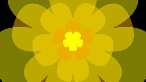 Yellow overlay flower Stock Footage 99445107