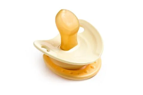 Yellow pacifier Foto stock