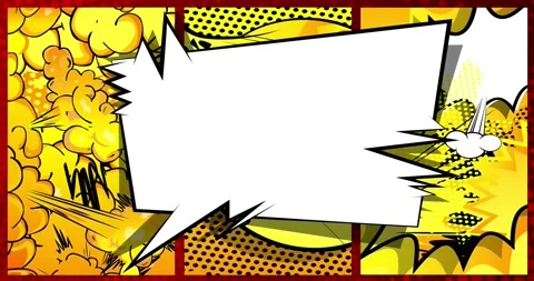 Yellow Page elements on red with speech bubble Stock Footage 166716417