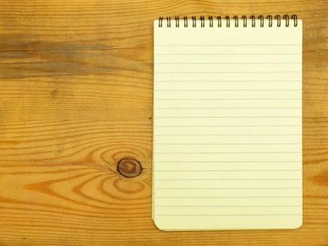 Yellow page of notebook Stock Photos