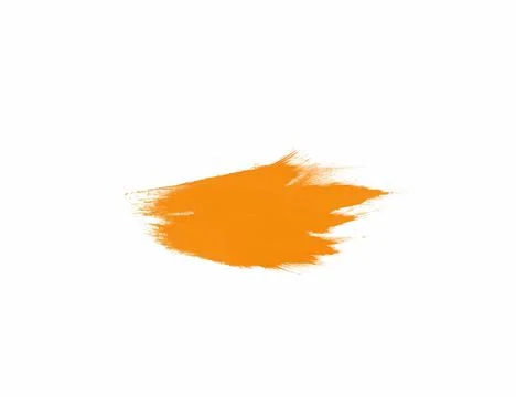 Yellow paint brush concept isolated on white background for art painting Stock Illustration