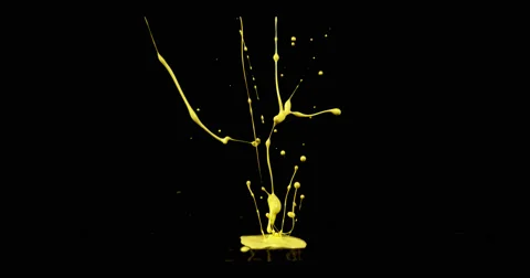 Yellow paint in motion in 4K - B Stock-Footage 59919072