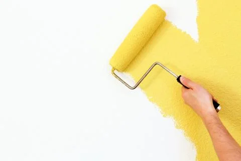 Yellow paint Stock Photos