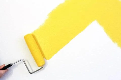 Yellow paint Stock Photos