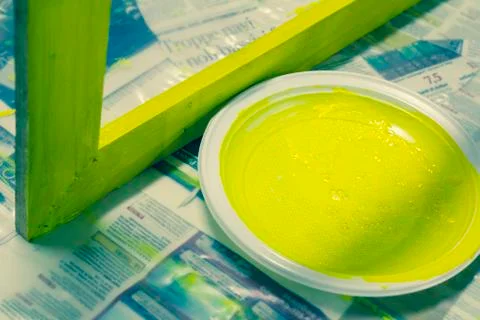Yellow paint Stock Photos