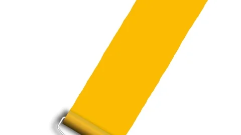 Yellow Paint Roller Background Transition Filling Vídeos de archivo 98781510