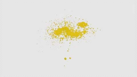 Yellow Paint splash Video stock 210542025