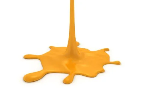 Yellow paint splash, isolated on white background Stock Illustration