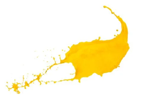 Yellow paint splash Stock Photos