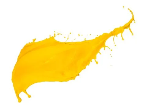 Yellow paint splash Stock Photos