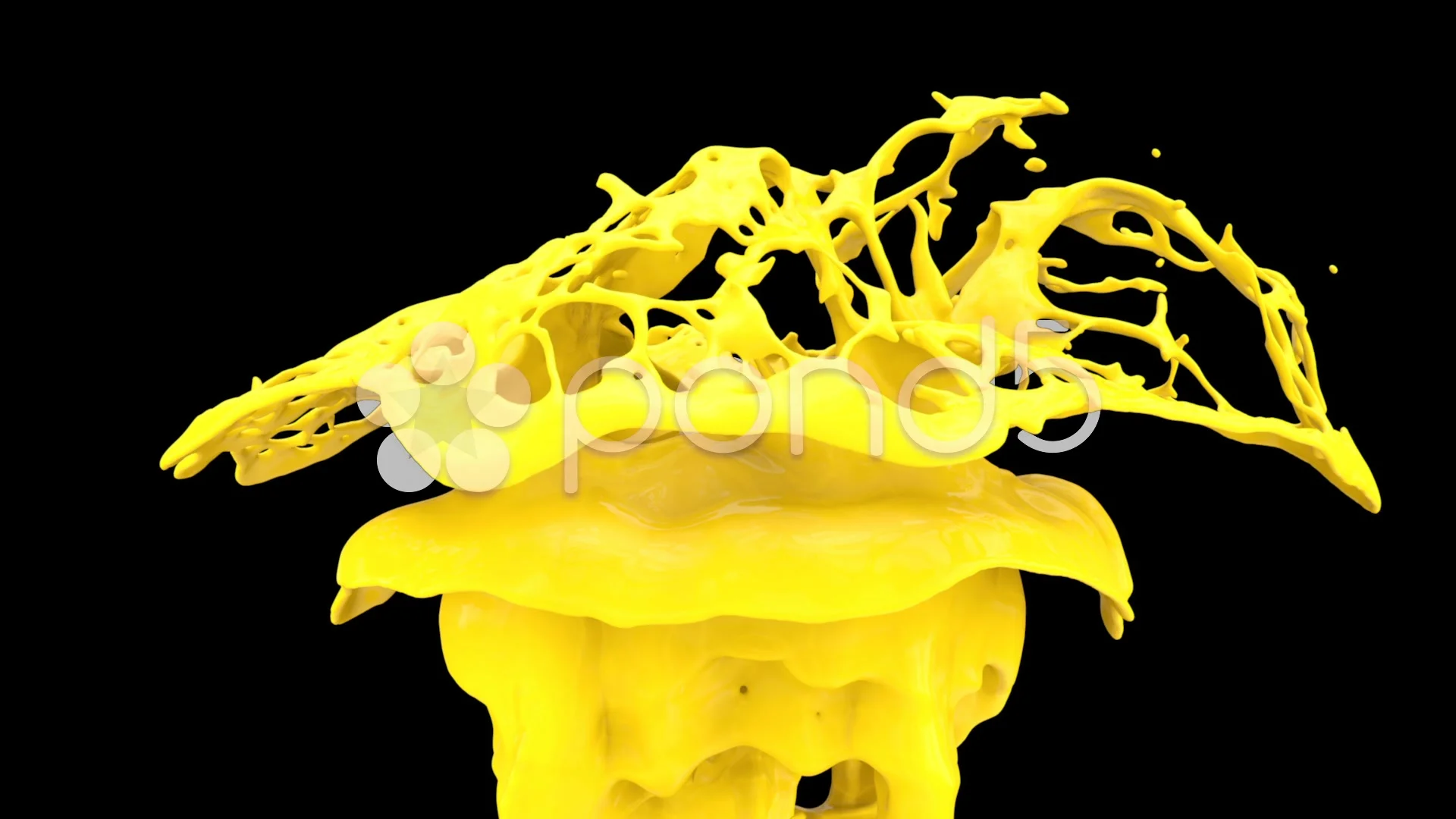 splash of bright yellow paint, Stock Video