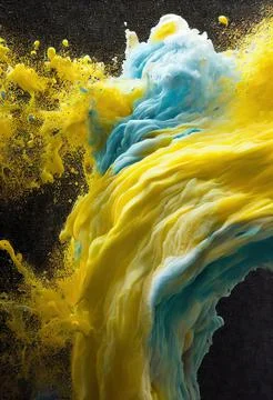 Yellow Paint Splashes Stock Illustration