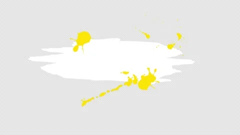 Yellow paint splatters on black background Stock Footage 266574645
