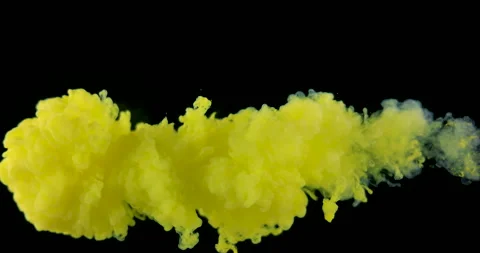 Yellow Paint In Water Stock Footage 170790408