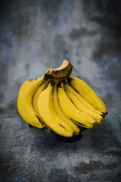 Yellow Pakistani Banana, fruit photography Stock Photos