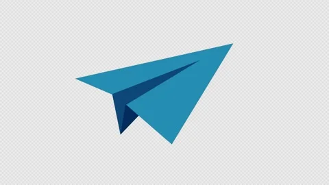 a yellow paper airplane flying icon Stock Video Pond5