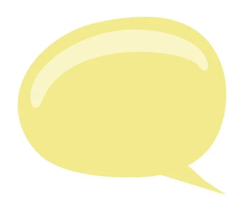 Yellow paper bubbles for speech on an white background. Abstract design. Vect Stock Illustration