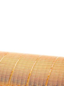 Yellow paper car filter, empty vertical mockup poster with copy space. 写真素材