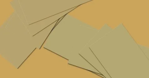Yellow paper layers background. Geometric shape elements background Stock Illustration