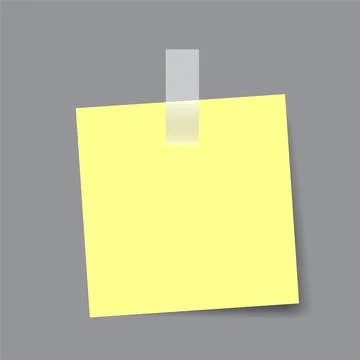 Yellow paper note message template Illustrazione stock