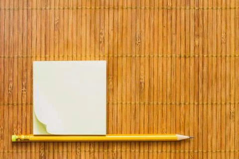 Yellow paper note Stock Photos