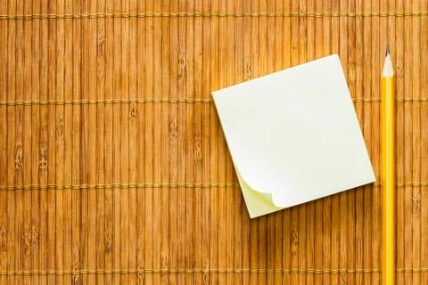 Yellow paper note Stock Photos
