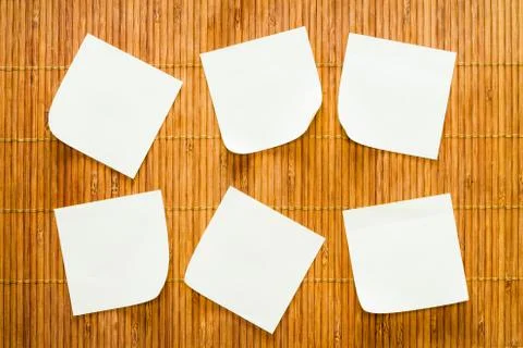 Yellow paper note Stock Photos