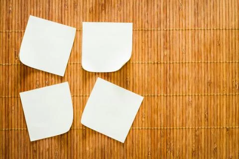 Yellow paper note Stock Photos