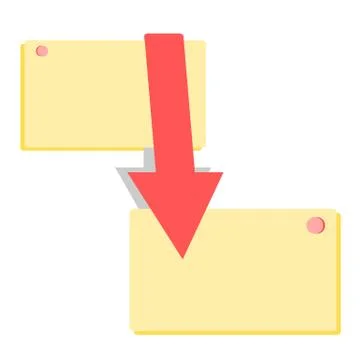 Yellow paper notes Stock Illustration