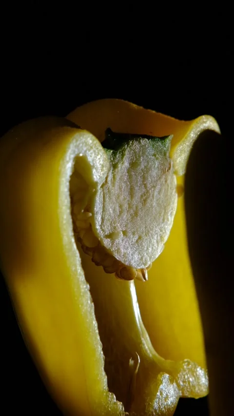 Yellow paprika pepper Stock Footage 170862544