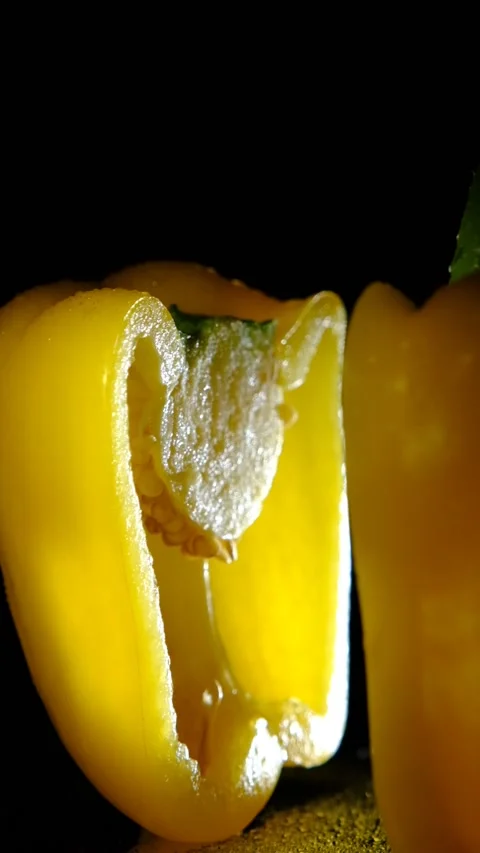 Yellow paprika pepper Stock Footage 170863083