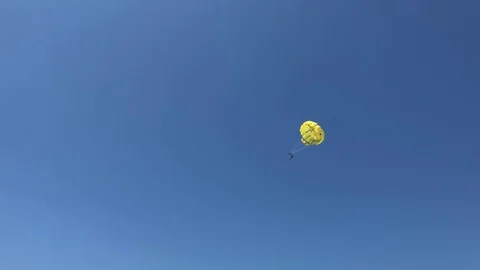 The yellow parachute Video stock 100532232