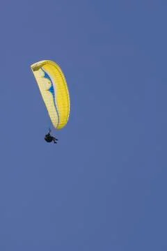 Yellow parachute Stock Photos