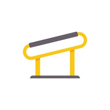 Yellow parallel bars for rehabilitation training providing support and stab.. Stock Illustration