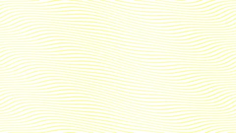 Yellow parallel wave lines slow flowing animation on isolated white backgroun Stock Footage 202599738