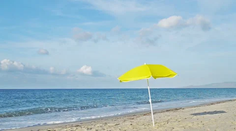 Yellow parasol.mp4 Stock Footage 29666021