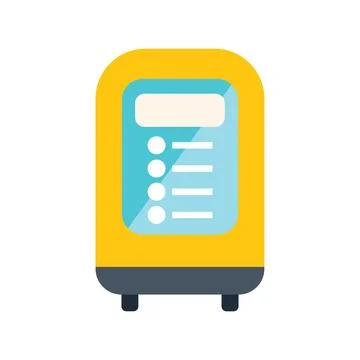 Yellow parking meter with digital display showing parking time remaining Stock Illustration