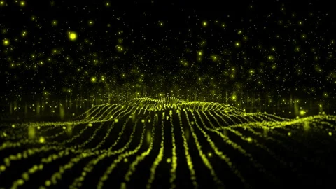 Yellow Particle Field Background Stock Footage 279147064